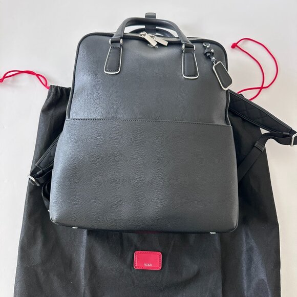 Tumi Structured Pebble Faux Leather Executive Travel Backpack main image 9